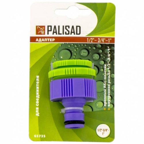 Адаптер пластмасовий, 1/2" - 3/4" - 1", внутрішнє різьблення PALISAD