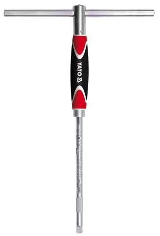Адаптер (тип Т) з ручкою, що обертається YATO, M=1/4"(6,3 мм), L1=310 мм, L2=200 мм [8/10/40]