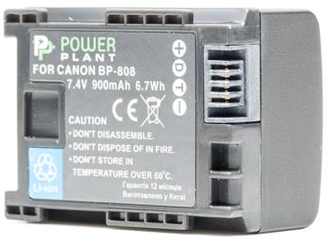 PowerPlant Canon BP-808 Chip 900mAh акумулятор