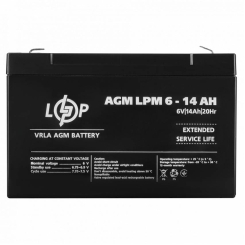 Акумулятор AGM LPM 6V - 14 Ah