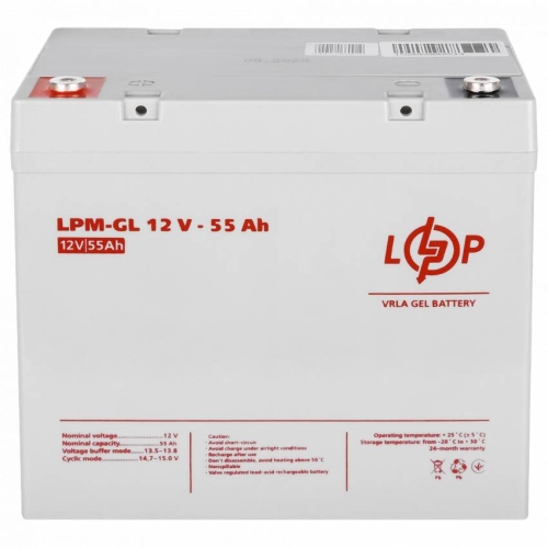 Аккумулятор гелевий LPM-GL 12V - 55 Ah