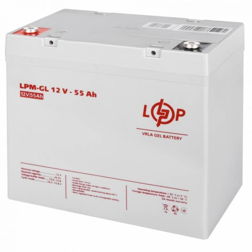 Аккумулятор гелевий LPM-GL 12V - 55 Ah
