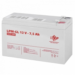 Акумулятор гелевий LPM-GL 12V - 7.5 Ah