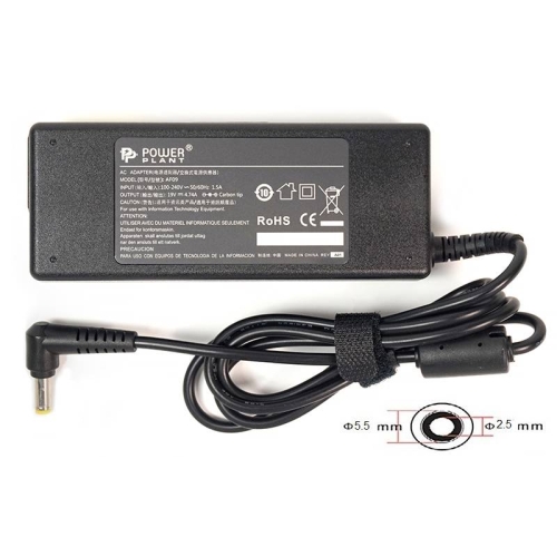 Адаптер для ноутбука PowerPlant ASUS 220V, 19V 90W 4.74A (5.5*2.5)