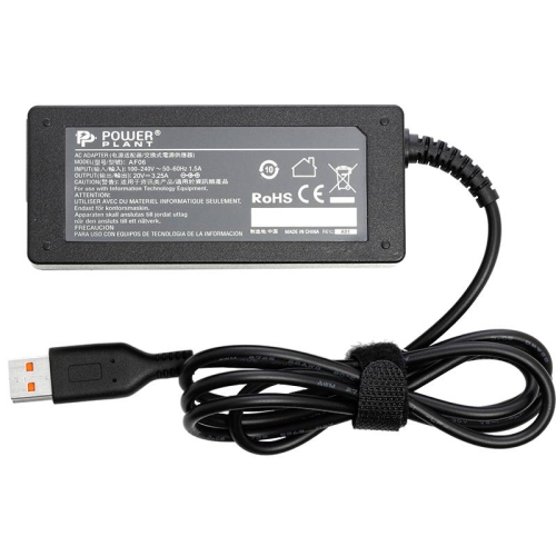 Блок живлення для ноутбуків PowerPlant IBM/LENOVO 220V, 20V 65W 3.25A (YOGA3)