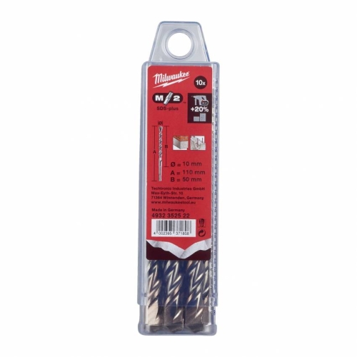 Бур SDS-PLUS MS2 MILWAUKEE, Ø10x110x50mm, (10шт)