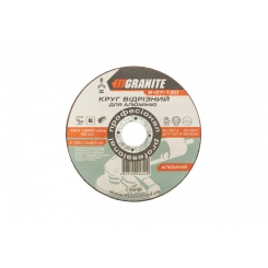 Диск абразивний відрізний для алюмінію GRANITE 125х1.0х22.2 мм 8-07-120