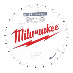 Диск пильний MILWAUKEE, Ø184/15,8мм, 24 зуб.
