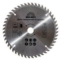 Диск пильний Vitals по дереву 185x20/16, ATB 48
