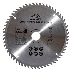 Диск пильний Vitals по дереву 230x30/25.4/22.2, ATB 60