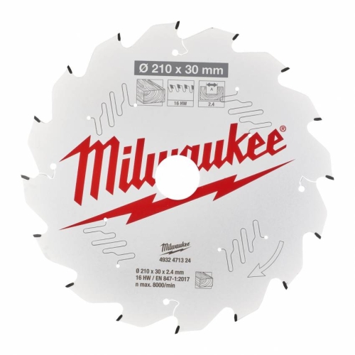 Диск пиляльний PFTE MILWAUKEE, Ø160х20х2,2мм, 24 зуб. 1