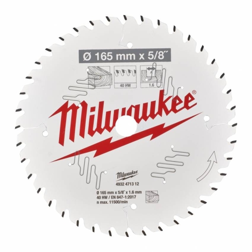 Диск пиляльний PFTE MILWAUKEE, Ø160х20х2,2мм, 24 зуб. 1