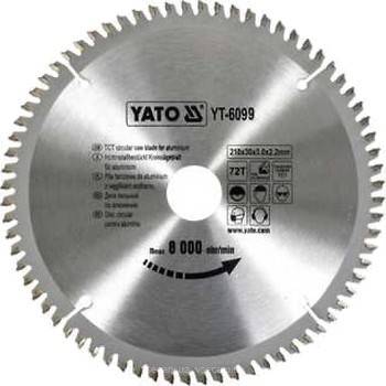 Диск пильний по алюмінію YATO: 350х30х3.2x2.5 мм, 100 зубців, RPM до 4500 1/хв [10]