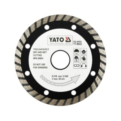 Диск відрізний алмазний YATO "TURBO", 115x2,4x8,0x22,2мм [20/200], шт