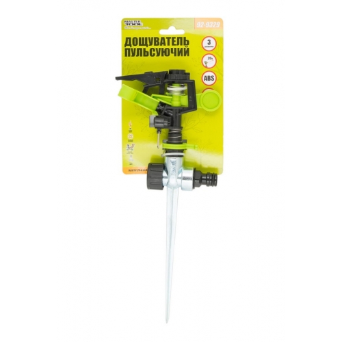 Дощователь пульсуючий MASTERTOOL 1/2" металевий кілочок 3 режими 20 метрів 92-9329