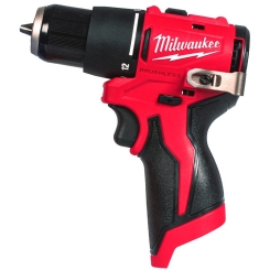 Дриль-шуруповерт акумуляторна безщіткова ударна MILWAUKEE, M12 BLPDRC-402С (40Нм) (зарядний пристрій, 2 акум.Х4Аг, кейс)
