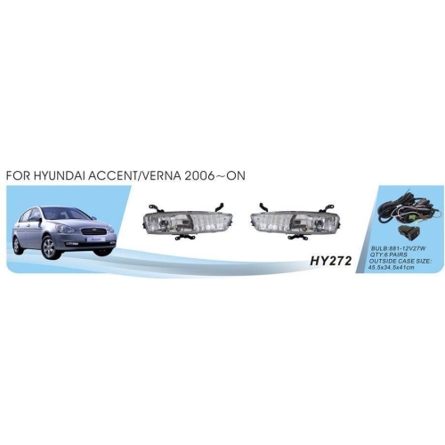 Фари доп.модель Hyundai Accent/Verna 2006/HY-272W/ел.проводка