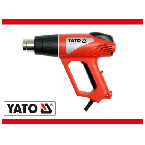 Фен технічний мережевий YATO. W= 2000 Вт 0~550°C, з регулятором темп-ри, 5 t°.реж 6 аксесуари [5]