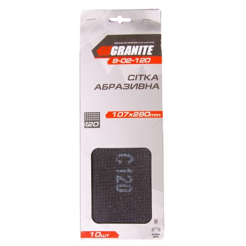 GRANITE Мережа абразивна збіжжя 120 107*280 мм, 10 шт GRANITE, Арт.: 8-02-120