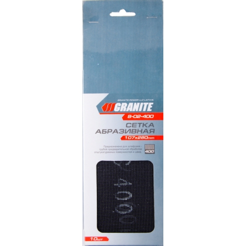 GRANITE Сітка абразивна зерно 400 107*280 мм, 10 шт GRANITE Арт.: 8-02-400