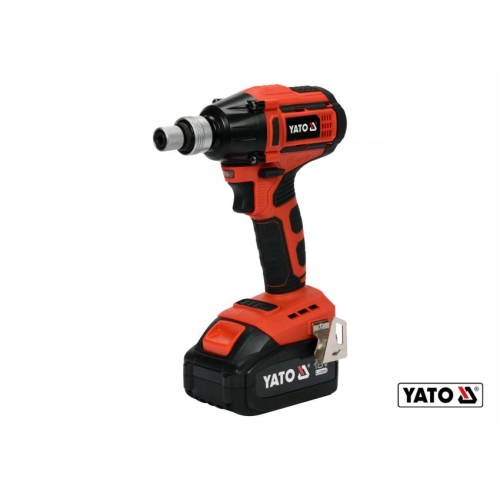Гайковерт ударний акумуляторний безщітковий YATO : квадрат- 1/2", 250 Нм, Li-Ion 18 В, 3 Агод  кейс