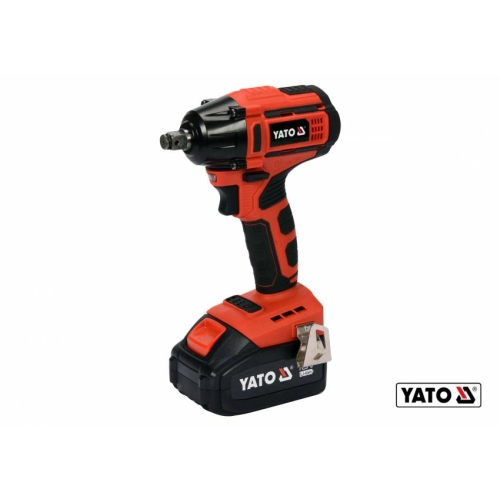 Гайковерт ударний акумуляторний безщітковий YATO : квадрат- 1/2", 250 Нм, Li-Ion 18 В, 3 Агод  кейс