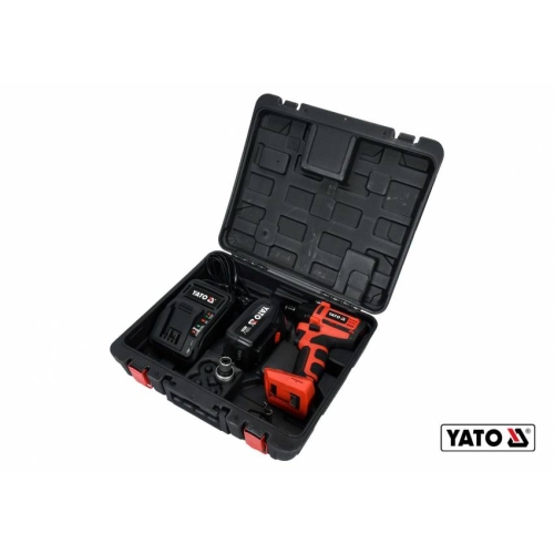 Гайковерт ударний акумуляторний безщітковий YATO : квадрат- 1/2", 250 Нм, Li-Ion 18 В, 3 Агод  кейс