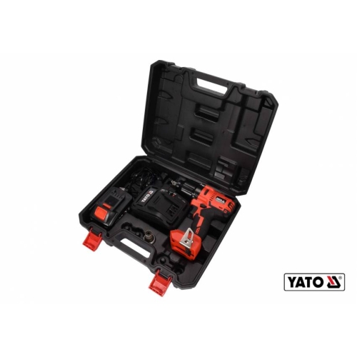 Гайковерт ударний акумуляторний безщітковий YATO : квадрат- 1/2", 700 Нм, Li-Ion 18 В, 3 Агод  кейс