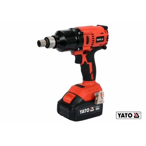Гайковерт ударний акумуляторний безщітковий YATO : квадрат- 1/2", 700 Нм, Li-Ion 18 В, 3 Агод  кейс