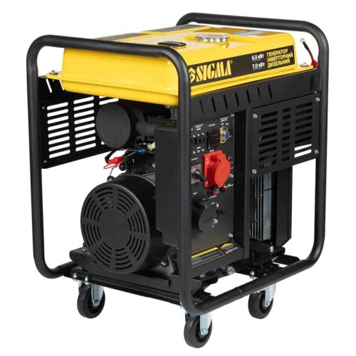 Генератор інверторний дизельний 230-400В 6.5/7.0кВт 4-х тактний електрозапуск SIGMA (5713461)