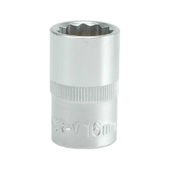 Головка 12-гранна коротка YATO із квадром. 1/2", М=16 мм, L=38 мм [10/100/200]