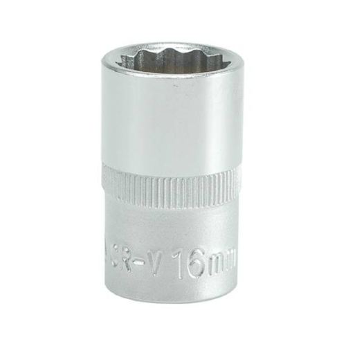 Головка 12-гранна коротка YATO із квадром. 1/2", М=16 мм, L=38 мм [10/100/200]