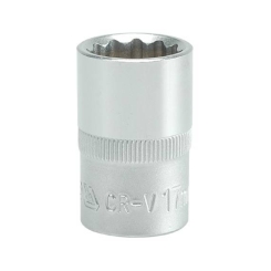 Головка 12-гранна коротка YATO із квадром. 1/2", М=17 мм, L=38 мм [10/100/200]