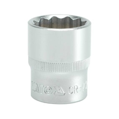 Головка 12-гранна коротка YATO із квадром. 1/2", М=23 мм, L=38 мм [10/50/100]