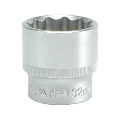 Головка 12-гранна коротка YATO із квадром. 1/2", М=32 мм, L=42 мм [10/50/100]