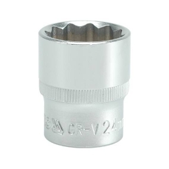 Головка 12-гранна коротка YATO, квадр.1/2", М=24 мм, L=38 мм [10/50/100]