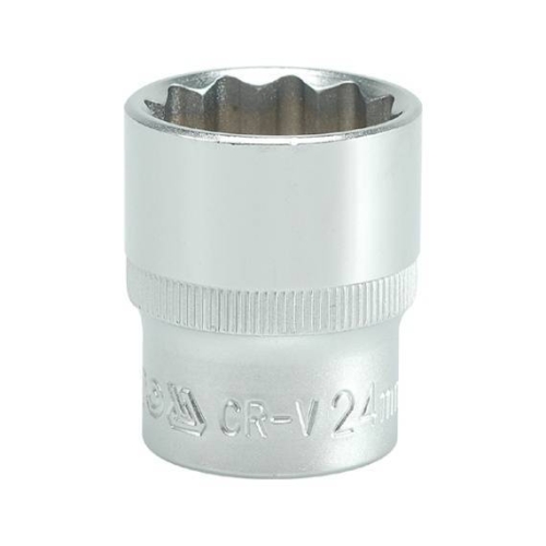 Головка 12-гранна коротка YATO, квадр.1/2", М=24 мм, L=38 мм [10/50/100]