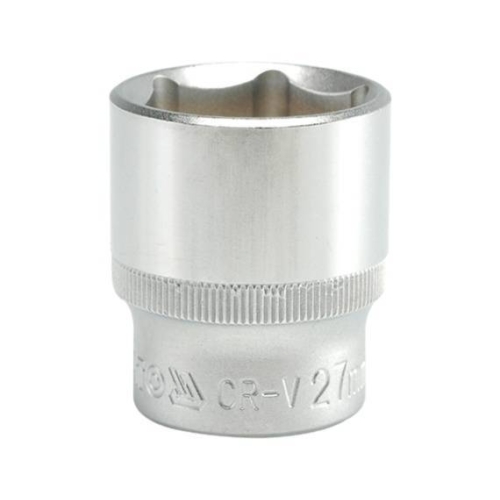 Головка 6-гранна коротка YATO із квадром. 1/2", М=27 мм, L=42 мм. [10/50/100]