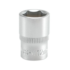 Головка 6-гранна коротка YATO із квадром. 1/4" М = 12 мм, L = 25 мм, [10/200/400]