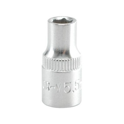 Головка 6-гранна коротка YATO із квадром. 1/4", М=5,5 мм, L=25 мм [20/200/400]