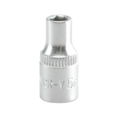 Головка 6-гранна коротка YATO із квадром. 1/4", М=5 мм, L=25 мм [20/200/400]