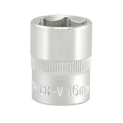 Головка 6-гранна коротка YATO із квадром. 3/8", М=16 мм, L=28 мм [10/100/500]