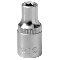 Головка торцева "Torx" Хром-ван YATO. до квадр. 1/4", Е7, l=25 мм [24/240/480]