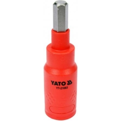 Головка торцева 6-гранна діелектрична YATO: квадрат 3/8", HEX М = 8 мм, L = 75 мм, VDE корпус до 1000В