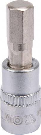 Головка торцева квадратна 1/4" YATO із насадкою "HEX" M7, L=37 мм [150/600]
