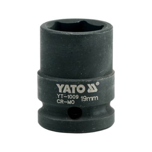 Головка торцева ударна 6-гранна. YATO, до квадр. 1/2", М=19мм, L=39 мм