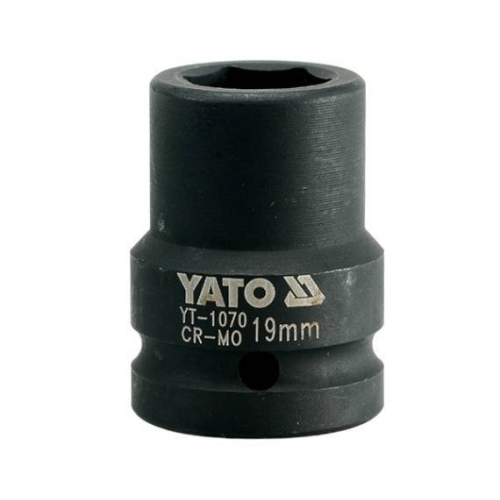 Головка торцева ударна YATO 6-гранна, з квадром. 3/4", М=19мм, l=50мм, [16/64]