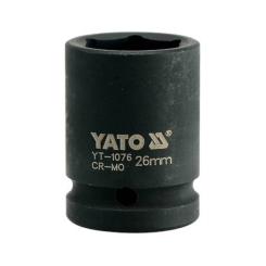 Головка торцева ударна YATO 6-гранна із квадр. 3/4" М = 26мм, l = 50мм, [16/64]