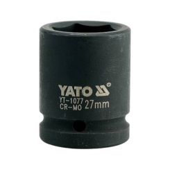 Головка торцева ударна YATO 6-гранна із квадр. 3/4", М = 27мм, l = 53мм, [16/64]