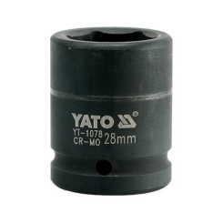 Головка торцева ударна YATO 6-гранна, з квадром. 3/4", М = 28мм, l = 53мм, [16/64], шт